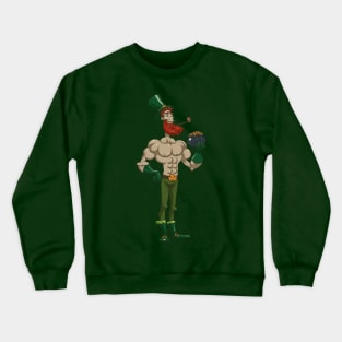 Sporty Leprechaun Gold Pot Crewneck Sweatshirt